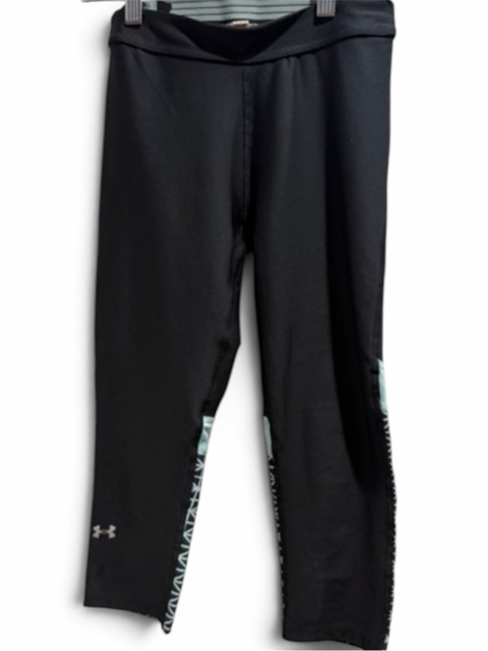 Under Armour Black and Aqua Track Pants Size XS